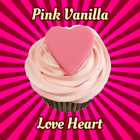 Pink vanilla buttercream cupcake heart valentine's day
