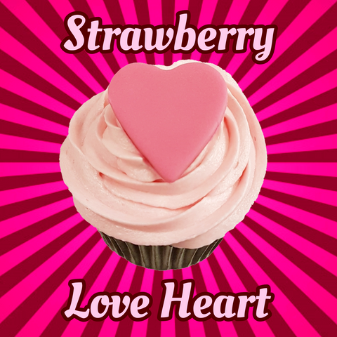 Strawberry flavour buttercream heart cupcake valentine's day