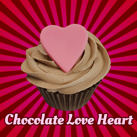 Valentine's day chocolate heart cupcake