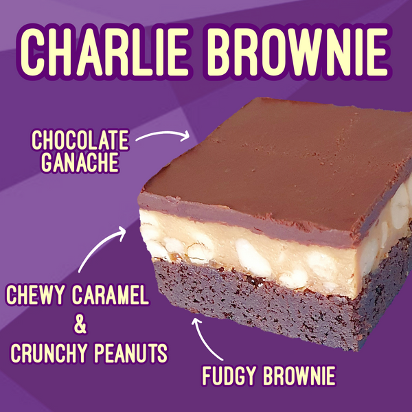 Charlie Brownie. Peanut Caramel Brownie Birmingham. Free Delivery