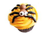 Togri Bakery Spooky Halloween Orange Colour Vanilla Cupcake With Boggly Eyed Spider