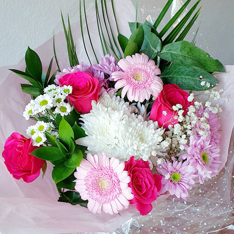 Pink themed flower delivery Birmingham